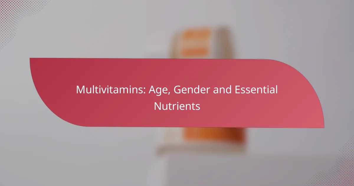 Multivitamins: Age, Gender and Essential Nutrients