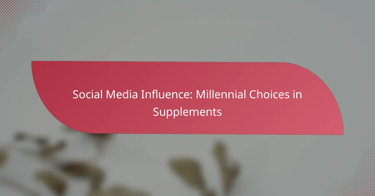 Social Media Influence: Millennial Choices in Supplements