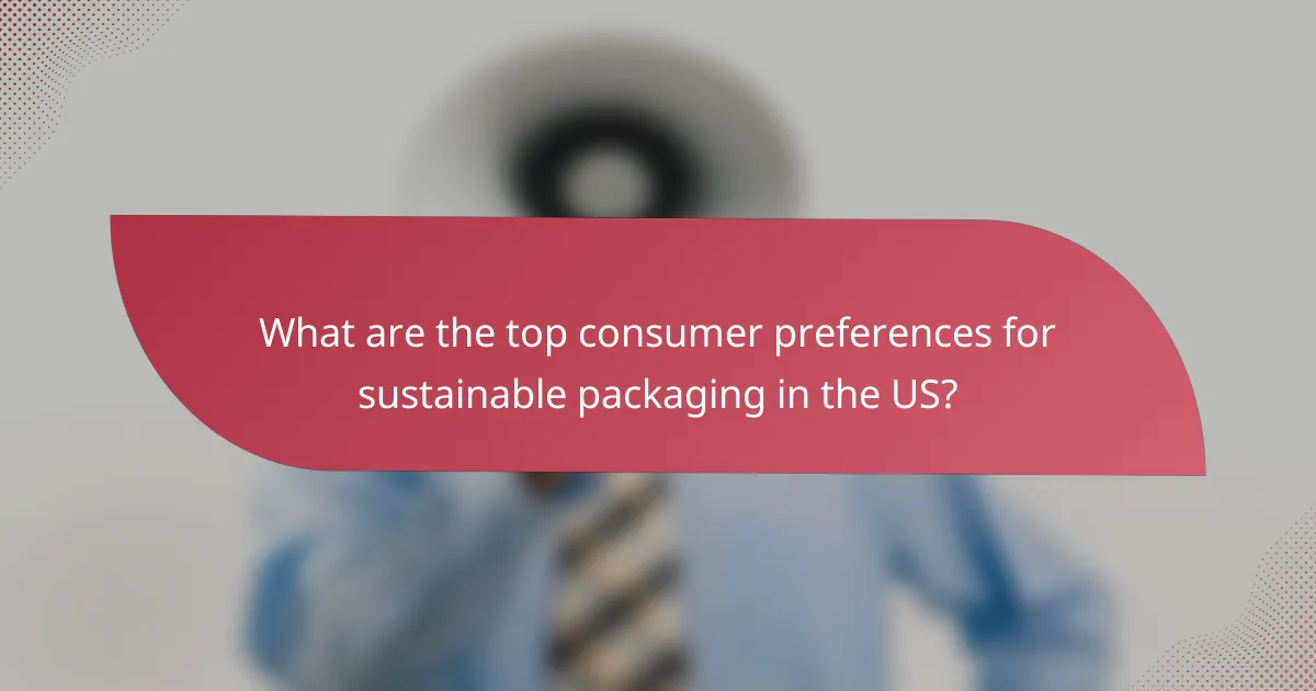 What are the top consumer preferences for sustainable packaging in the US?